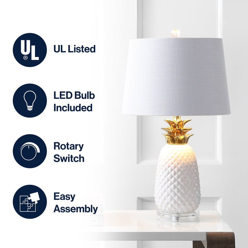 Pineapple 23" Ceramic LED Table Lamp