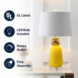 Pineapple 23" Ceramic LED Table Lamp Yellow/Gold – ICONS