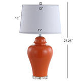 Winnie 27" Ceramic Urn LED Table Lamp - JONATHAN Y