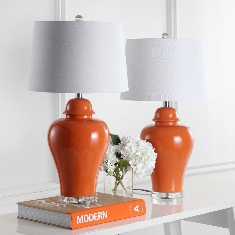 Winnie 27" Ceramic Urn LED Table Lamp - JONATHAN Y