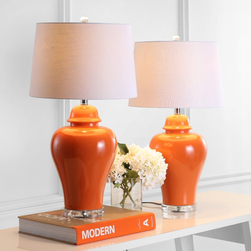 Winnie 27" Ceramic Urn LED Table Lamp - JONATHAN Y