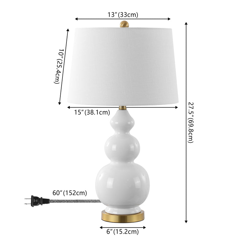 Bowen 27.5" Ceramic LED Table Lamp - JONATHAN Y