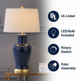 Julian 29" Ceramic LED Table Lamp Navy – ICONS