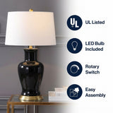 Julian 29" Ceramic LED Table Lamp Black – ICONS