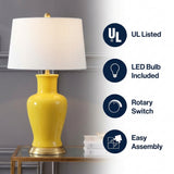Julian 29" Ceramic LED Table Lamp Yellow – ICONS