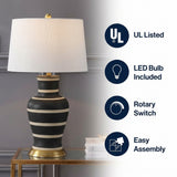 Julian 29" Ceramic LED Table Lamp Black/Beige – ICONS