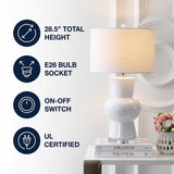 Julia 28.5" Ceramic LED Table Lamp White – ICONS