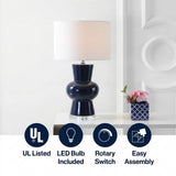 Julia 28.5" Ceramic LED Table Lamp Navy – ICONS