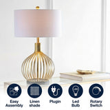 Baird 29.5" LED Metal Table Lamp Gold leaf – ICONS