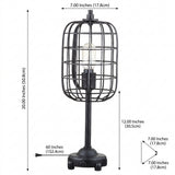 Odette 20" Industrial Metal Table Lamp Black/Silver – DIM