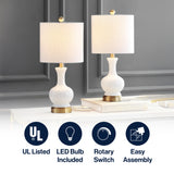 Cox 22" Glass/Metal LED Table Lamp Set 2