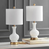 Cox 22" Glass/Metal LED Table Lamp - JONATHAN Y
