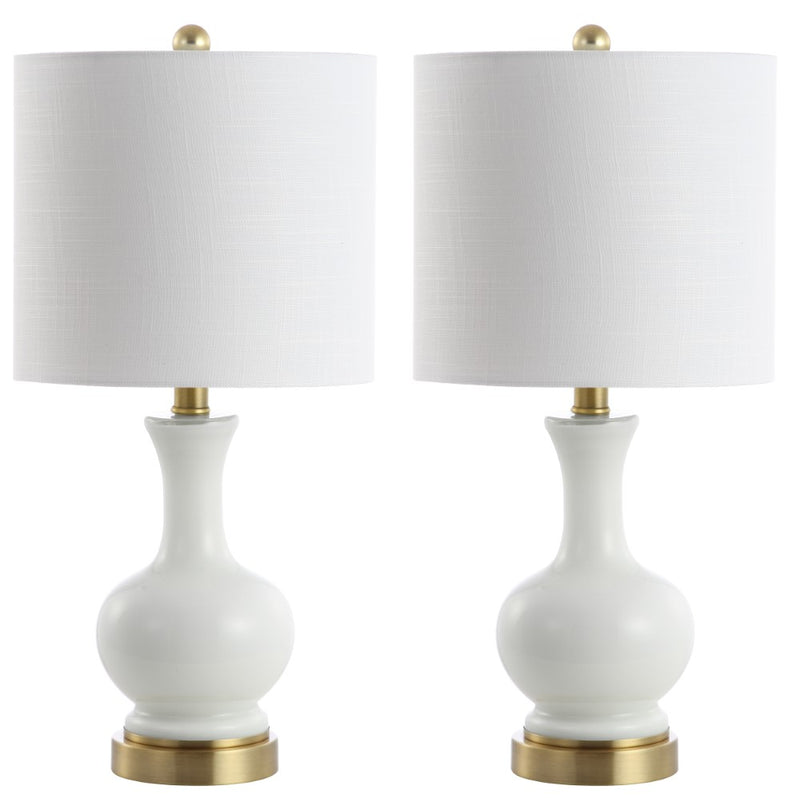 Cox 22" Glass/Metal LED Table Lamp - JONATHAN Y