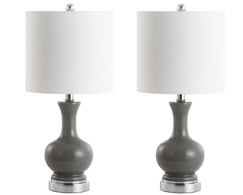Cox 22" Glass/Metal LED Table Lamp - JONATHAN Y