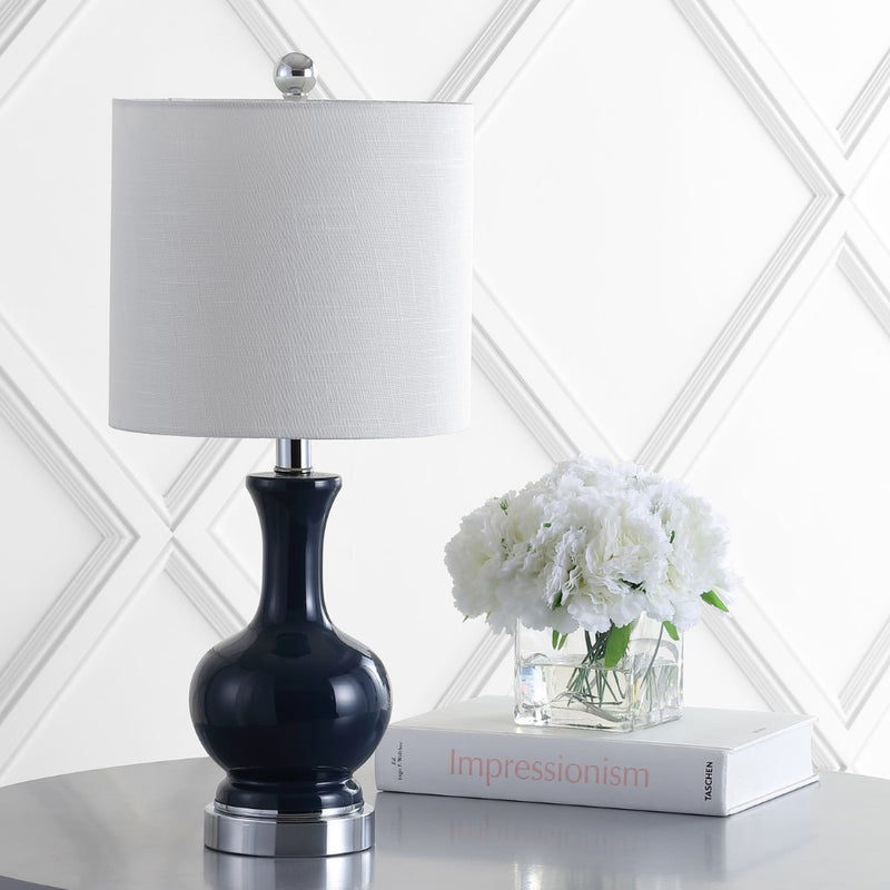 Cox 22" Glass/Metal LED Table Lamp Set 2