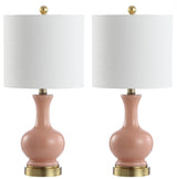Cox 22" Glass/Metal LED Table Lamp - JONATHAN Y