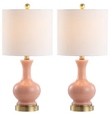 Cox 22" Glass/Metal LED Table Lamp - JONATHAN Y