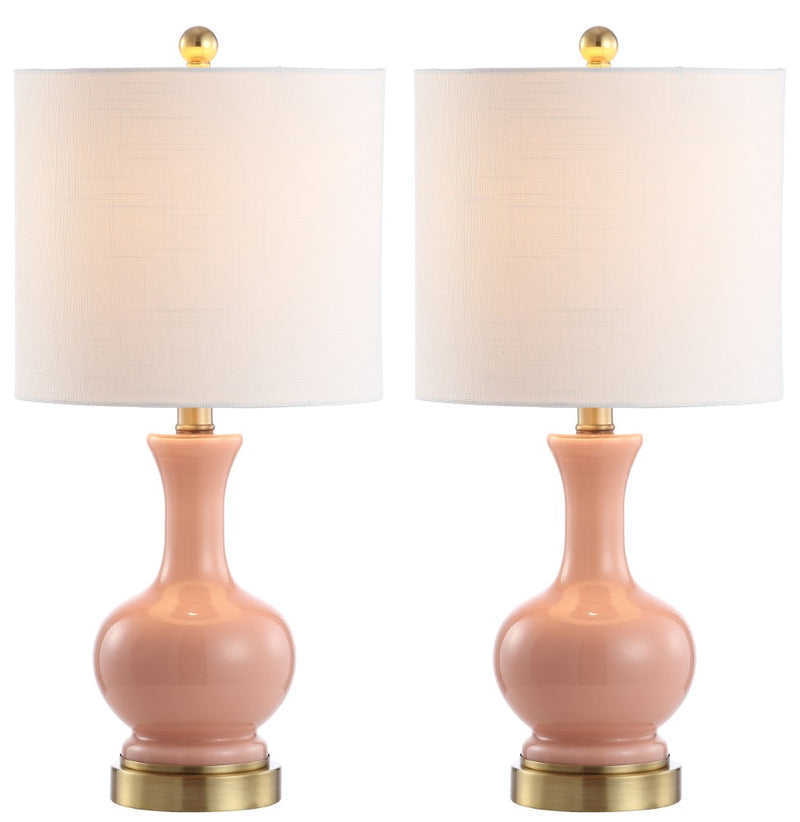 Cox 22" Glass/Metal LED Table Lamp - JONATHAN Y