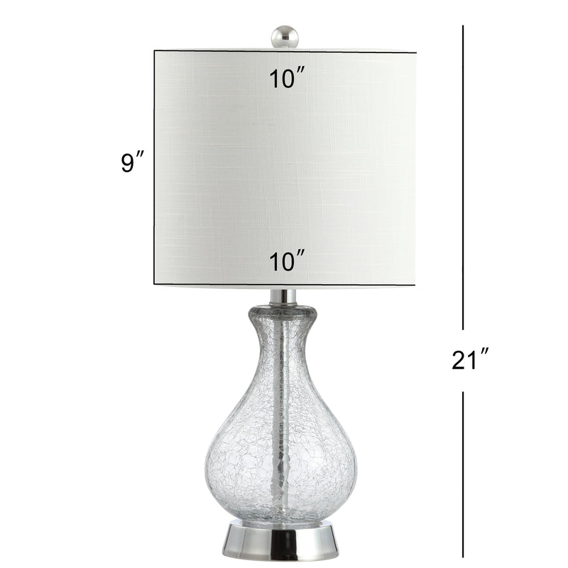 Playa 21" Metal/Bubble Glass LED Table Lamp - JONATHAN Y