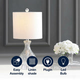 Playa 21" Metal/Bubble Glass LED Table Lamp Chrome – ICONS