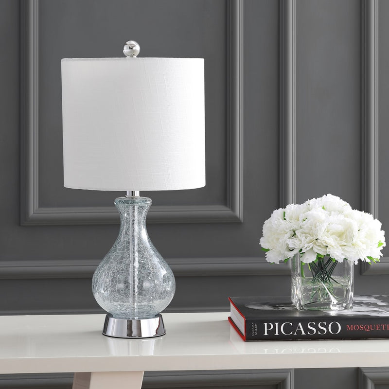 Playa 21" Metal/Bubble Glass LED Table Lamp - JONATHAN Y