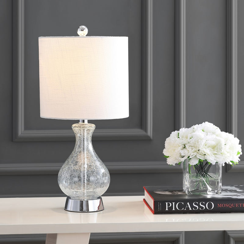 Playa 21" Metal/Bubble Glass LED Table Lamp - JONATHAN Y