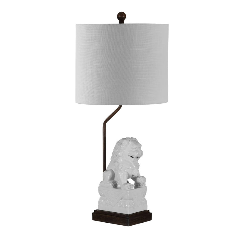 Guardian Lion 27.5" Ceramic Classic Modern LED Table Lamp - JONATHAN Y