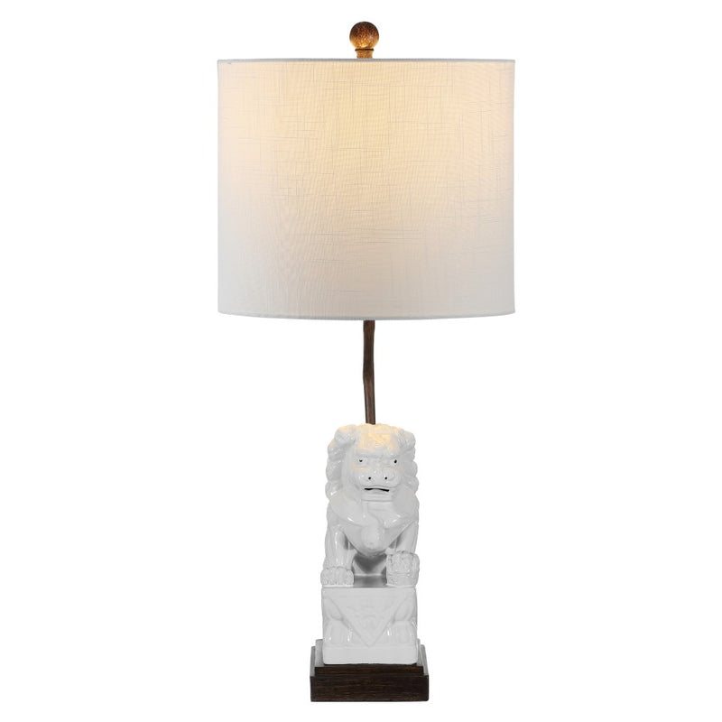 Guardian Lion 27.5" Ceramic Classic Modern LED Table Lamp - JONATHAN Y