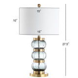 Linna 27.5" Glass/Metal Table Lamp - JONATHAN Y