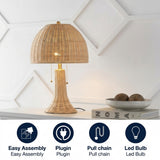 Joanie 22"  Bohemian Rustic Iron LED Table Lamp Natural/Brass Gold – ICONS