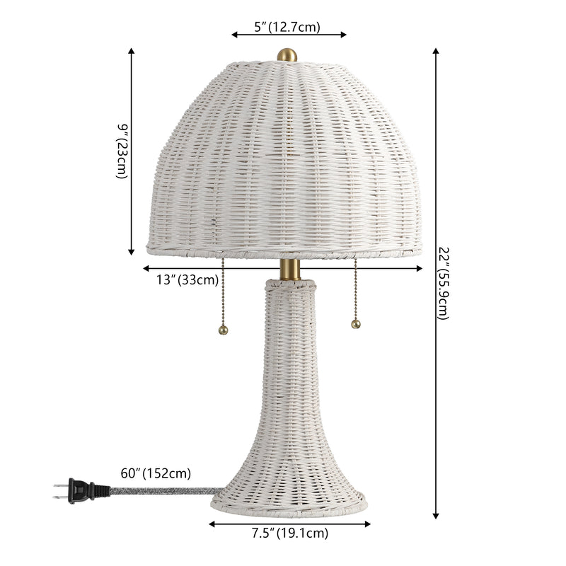 Joanie 22"  Bohemian Rustic Iron LED Table Lamp