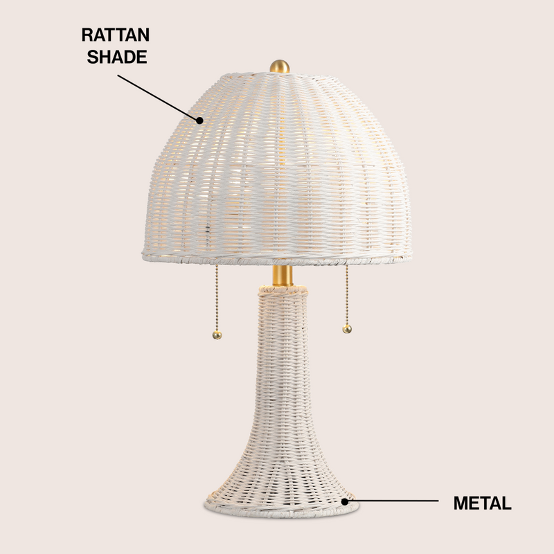 Joanie 22"  Bohemian Rustic Iron LED Table Lamp