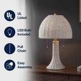 Joanie 22"  Bohemian Rustic Iron LED Table Lamp