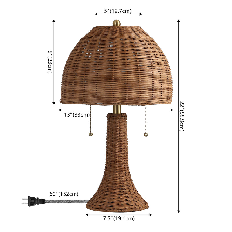Joanie 22"  Bohemian Rustic Iron LED Table Lamp