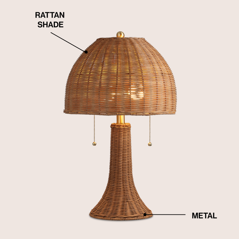 Joanie 22"  Bohemian Rustic Iron LED Table Lamp