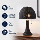 Joanie 22"  Bohemian Rustic Iron LED Table Lamp