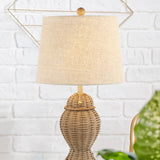 Margie Wicker 20.5"  Bohemian Rustic Iron LED Table Lamp - JONATHAN Y