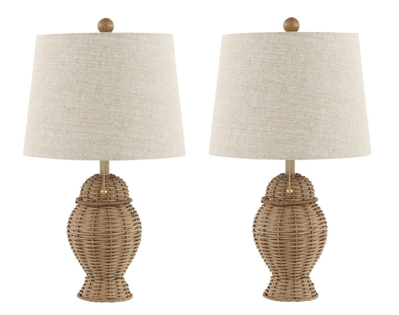 Margie Wicker 20.5"  Bohemian Rustic Iron LED Table Lamp - JONATHAN Y