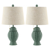 Margie Wicker 20.5"  Bohemian Rustic Iron LED Table Lamp - JONATHAN Y
