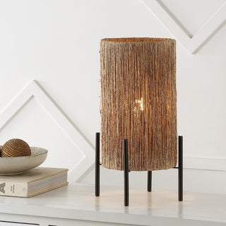 Kai 16.5" Coastal Minimalist Rattan LED Table Lamp - JONATHAN Y