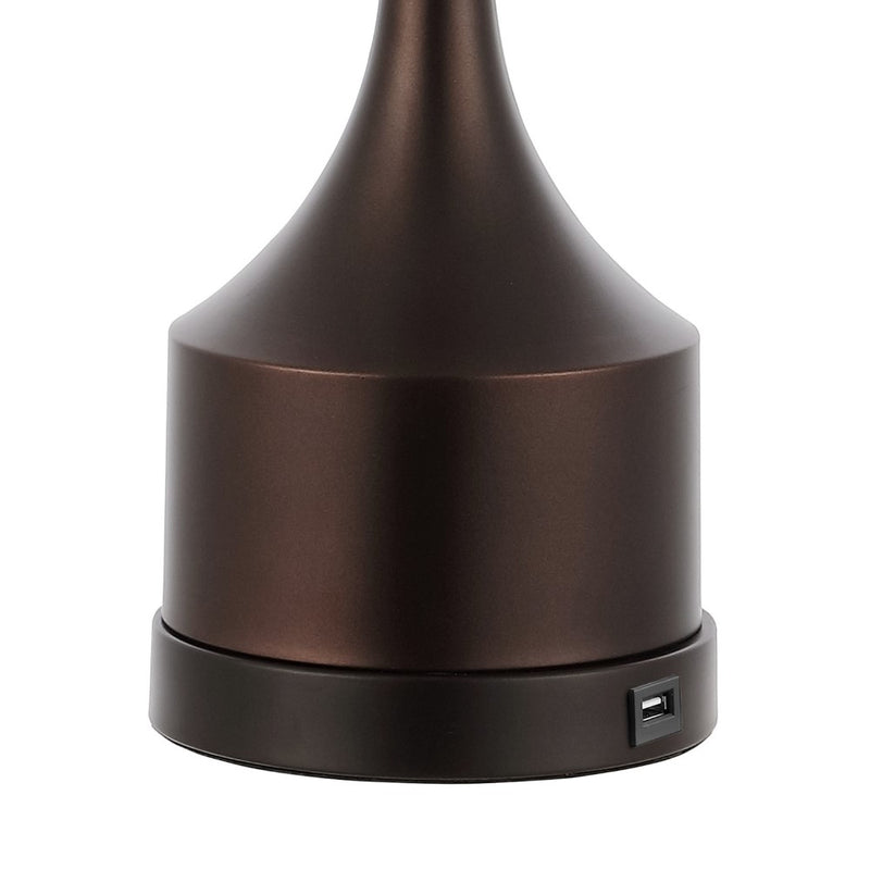 Cooper 26" Classic French Country Iron LED Table Lamp with USB Charging Port - JONATHAN Y