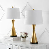 Colton 26" Classic French Country Iron LED Table Lamp with USB Charging Port - JONATHAN Y