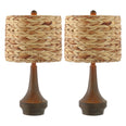 Brown Wood Finish (Set of 2)
