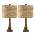 Brown Wood Finish (Set of 2)