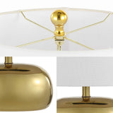 Calix 20" Mid-Century Glam Ceramic/Iron LED Table Lamp - JONATHAN Y