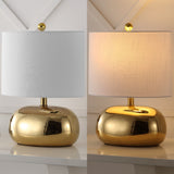 Calix 20" Mid-Century Glam Ceramic/Iron LED Table Lamp - JONATHAN Y
