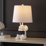 Kairi 21" Modern Shabby Chic Resin/Iron Happy Elephant LED Kids' Table Lamp with Phone Stand - JONATHAN Y