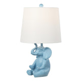Kairi 21" Modern Shabby Chic Resin/Iron Happy Elephant LED Kids' Table Lamp with Phone Stand - JONATHAN Y