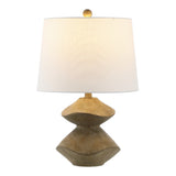 Laken Minimalist Coastal Resin/Iron 3-Stack Cairn LED Table Lamp - JONATHAN Y