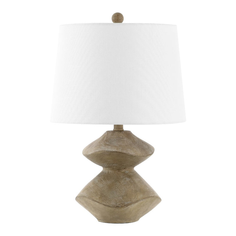 Laken Minimalist Coastal Resin/Iron 3-Stack Cairn LED Table Lamp - JONATHAN Y
